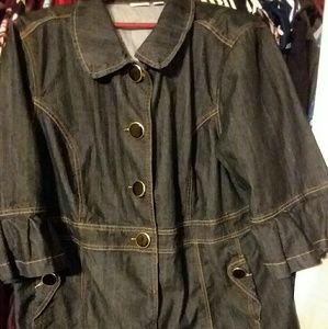 Stylish Black Denim Coat